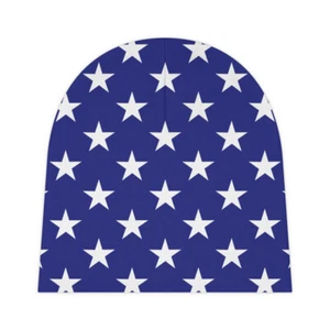 Bunte Farbe Sterne USA Flagge Baby Beanie (AOP) - Bild 1 von 4