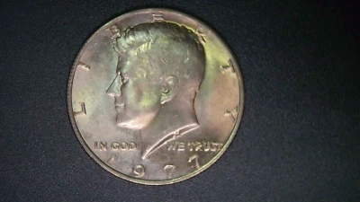 1977 P Kennedy Half Dollar Uncirculated From OBW Roll - Image 1 of 4