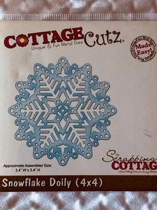 COPO DE NIEVE COTTAGE CUTZ ""ADORNO DE NAVIDAD"" CC4X4-424 DOILY HOLIDAY PARA TARJETAS - Imagen 1 de 1