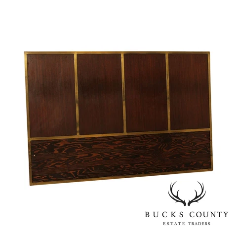 Paul McCobb Mid Century Modern Brass Frame Mahogany Full Headboard Cover