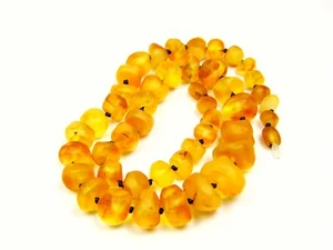 Baltic Amber Necklace 17" Multicolor Beaded Natural Stone Gemstone 6431 - Picture 1 of 7