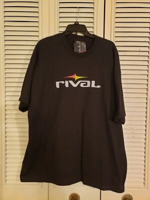 Camiseta negra vintage Rival NHL para hombre hecha en EE. UU. talla XL ¡NUEVA CON ETIQUETAS! Foto 1 de 4