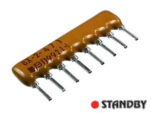 100 pcs 4608X-102-471 BOURNS 4x470 Ohm 8 PIN SIP 2% RESISTOR NETWORKS - Bild 1 von 1