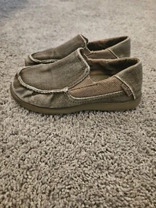 Crocs Niños Santa Cruz Sin Cordones Lona Mocasines Marrón Talla C13 Niños 13 Zapatos - Imagen 1 de 9