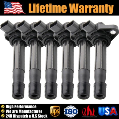 Paquete de 6 bobinas de encendido para Honda Accord Odyssey Acura CL RL TL UF242 5C1013 C1221 Foto 1 de 4