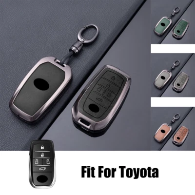 Funda de cuero para llavero de coche de aleación de zinc para Toyota Previa Alphard 2014-2020  Foto 1 de 4