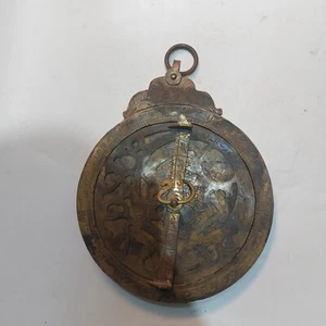 Rare Antique Brass Astrolabe – Vintage Navigational & Astronomical Instrument - Picture 1 of 8