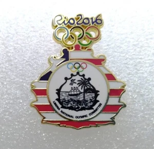 2016 Rio Olympic Games Dated NOC Pin Liberia Flag Badge RARE - Picture 1 of 1