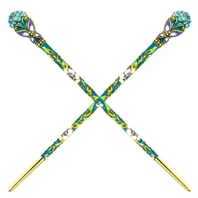 Мода и образ жизни 2 штуки волос декор китайский традиционный стиль синий зеленый - Изображение 1 из 4