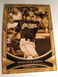 2018 Topps Tribute Jumbo 5x7 Francisco Lindor Indians 65 Gold 03/10 - Picture 1 of 1