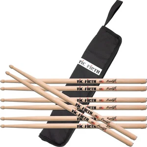 PACKUNG MIT 4 PAAR STÄBCHEN + HÜLLE VIC FIRTH AMERICAN CLASSIC HICKORY FS5A - Bild 1 von 1