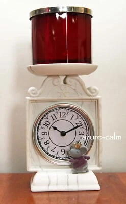 Nuevo con etiquetas Bath Body Works RATÓN Reloj de Navidad Ratón 3 mechas Pedestal de Vela Foto 1 de 3