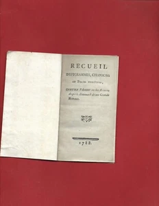1788 REVOLUTION ETATS GENERAUX RECUEIL D 'EPIGRAMMES CHANSONS ... CONTRE ..... - Imagen 1 de 2