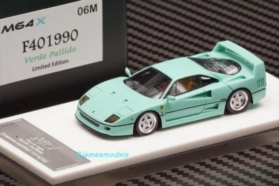 SCM MY64 06M  1/64 Ferrari F40 1990 Mint Green Verde Pallido Resin model - Image 1 of 4