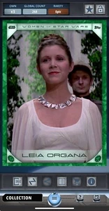 Star Wars Card Trader Woman Of Star Wars Leia Organa EPIC *DIGITAL* - Picture 1 of 2