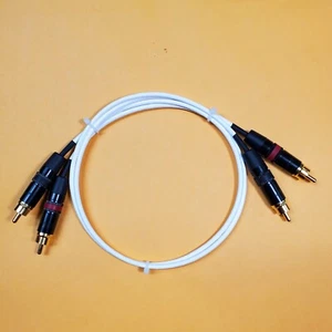  Mil-Spec Silver Plated Audiophile  RCA Interconnect Cable, 2 ft - Picture 1 of 2