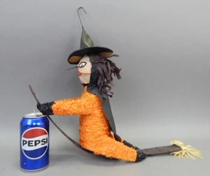 Vintage Mexican Pinata Halloween Decoration Witch Paper Mache - Picture 1 of 3