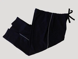 Reebok Womens Activewear Pants L Navy Blue Ankle Length Elastic Waist - Imagen 1 de 7