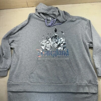 Sudadera con Capucha Parques Disneyland Resort Plateada Reflectante Brillante Castillo Tink XL Foto 1 de 4
