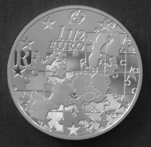 France 1,5€ Silver Proof 2004 EU Expansion KM#1391 - Picture 1 of 2