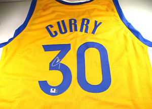 Stephen Curry / Autographed Golden State Warriors Custom Basketball Jersey / COA