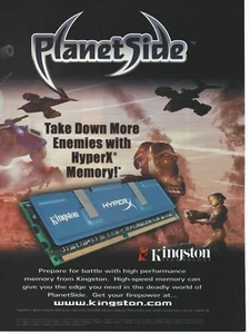 Vintage/Retro Kingston HyperX Memory PlanetSide Print Ad Promo 2003 - Bild 1 von 2