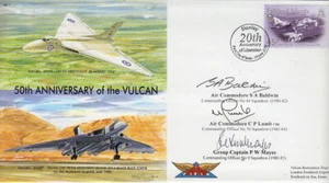 VRT1 Avro Vulcan Falklands War Black Buck signed RAF cover LUMB BALDWIN FI - Picture 1 of 1