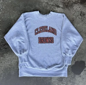 Vintage 90s Cleveland Browns Reverse Weave Cleveland Browns NFL XLarge Crewneck - Picture 1 of 14