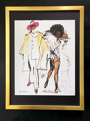 LEROY NEIMAN + IMPRESIONANTE + CIRCA AÑOS 70 + IMPRESIÓN FIRMADA ENMARCADA Foto 1 de 4
