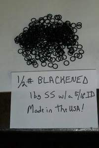 1/2 Pound of 16g Blackened Stainless Steel jump rings w/ a 5/16" ID, Made in USA - Picture 1 of 2