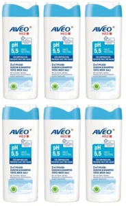 6 x 250ml | AVEO MED PH 2in1 Dusche & Shampoo Totes Meersalz - Bild 1 von 1