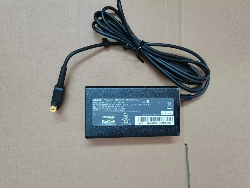 Original Genuine OEM LITEON Acer 19v 3.42a 65w AC Power Adapter Charger Cord