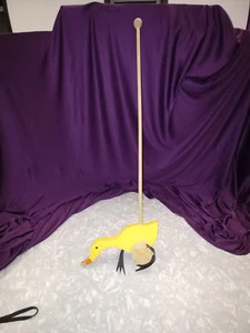 PULL ALONG WOODEN TOY DUCK VINTAGE REE VINTAGE TOY. ALWAYS SMOKE FREE - Picture 1 of 5