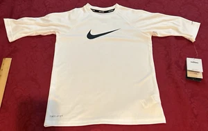 Boy Youth Nike Dri-Fit UPF 40+ Hydro Half Sleeve Rash Guard Swim Shirt MED NWT - Picture 1 of 8