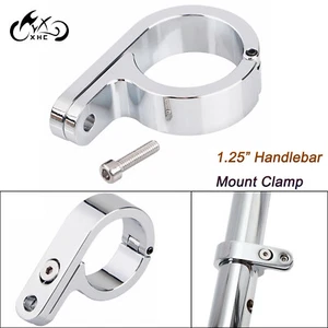 1-1/4" 1.25" Chrome Universal Motorcycle Handlebar Mount Clamp Clock For Harley - Picture 1 of 12