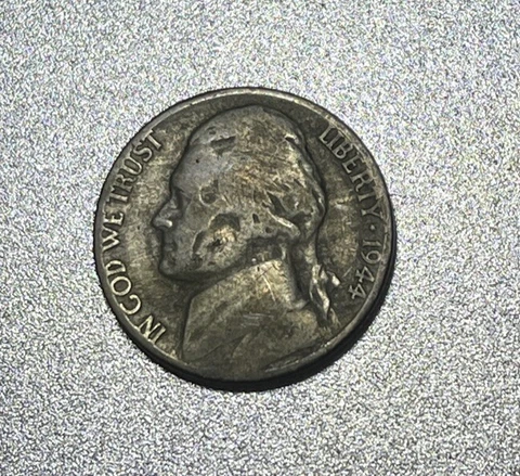 1944 P Jefferson Nickel  *35% SILVER*  **FREE SHIPPING** Good Album Filler Cover