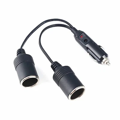 O32C 12V/24V 20A KFZ Adapter Steckdose -2 Fach Auto Zigarettenanzünder Verteiler - Bild 1 von 4