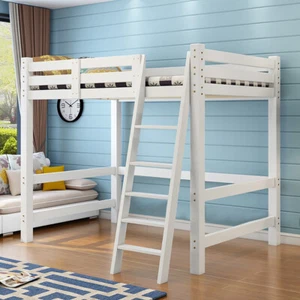 3FT Kids Wooden Cabin Bed High Sleeper Bed Frame Storage Bedframe with Ladder UK - Picture 1 of 13