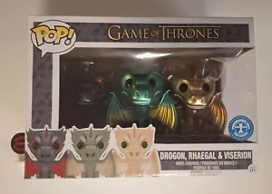 Game of Thrones Funko Pop Metallic Drogon 16 , Rhaegal 20 , Viserion 22 HBO OVP - Bild 1 von 6