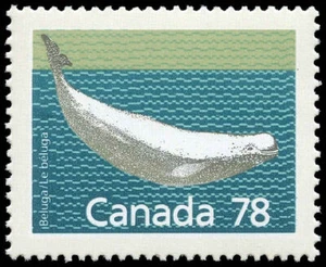 Canada Stamp #1179 - Beluga Whale (1990) 78¢ - Picture 1 of 1