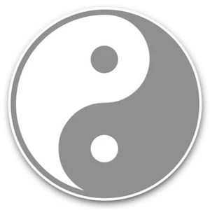 2 x Vinyl Stickers 20cm (bw) - Pink Yin Yang Yoga Meditation #40156 - Photo 1/8