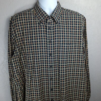 Camisa Scott Barber Para Hombres XL Manga Larga Con Botones Vestido Multicolor Informal Foto 1 de 4