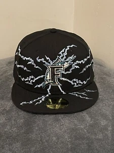 Florida Marlins “ELECTRIC” On-Field 59FIFTY Fitted Hat “RARE”  S: 7-3/8, 7-5/8 - Picture 1 of 12