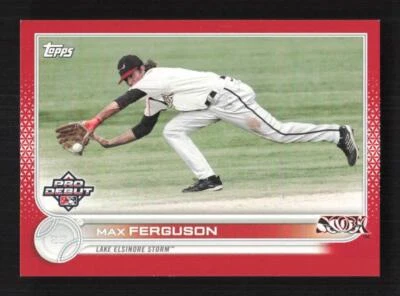 Max Ferguson 2022 Topps Pro Debut Red Lake Elsinore Storm #/10 #PD-101 - Image 1 of 2