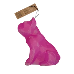 New W/ Defects Candellana Bulldog Candle - Hot Pink Low Poly Dog Sculpture READ - Picture 1 of 16
