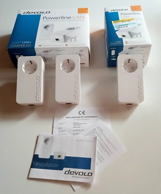 Devolo Powerline LAN - dLAN 1200+ (1200 Mbit/s) - 1 x Starterkit / 1 x Ergänzung - Bild 1 von 4