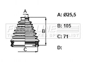 Drive Shaft Bellow Kit Fits Lexus Toyota C-HR CT iQ Urban First Line FCB6318 - Picture 1 of 3