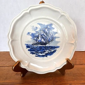 Vintage Nautical Decor Clipper Ship Hanging Collector Plate 9 1/4" Signed PD ’76 - Picture 1 of 8