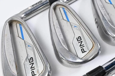 Ping i-Series E1 Irons / 3-PW / White Dot / X-Flex Ping AWT 2.0 Shafts - Image 1 of 4