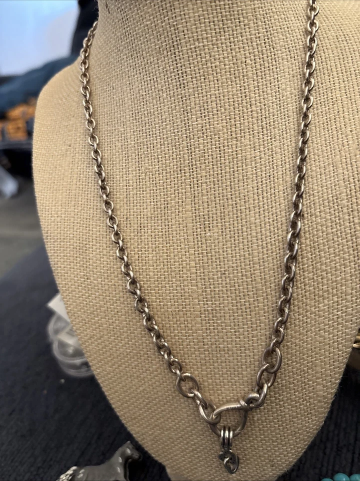 Auténtico Collar Pandora Esterlina Grueso Infinito Con Dije Foto 1 de 3